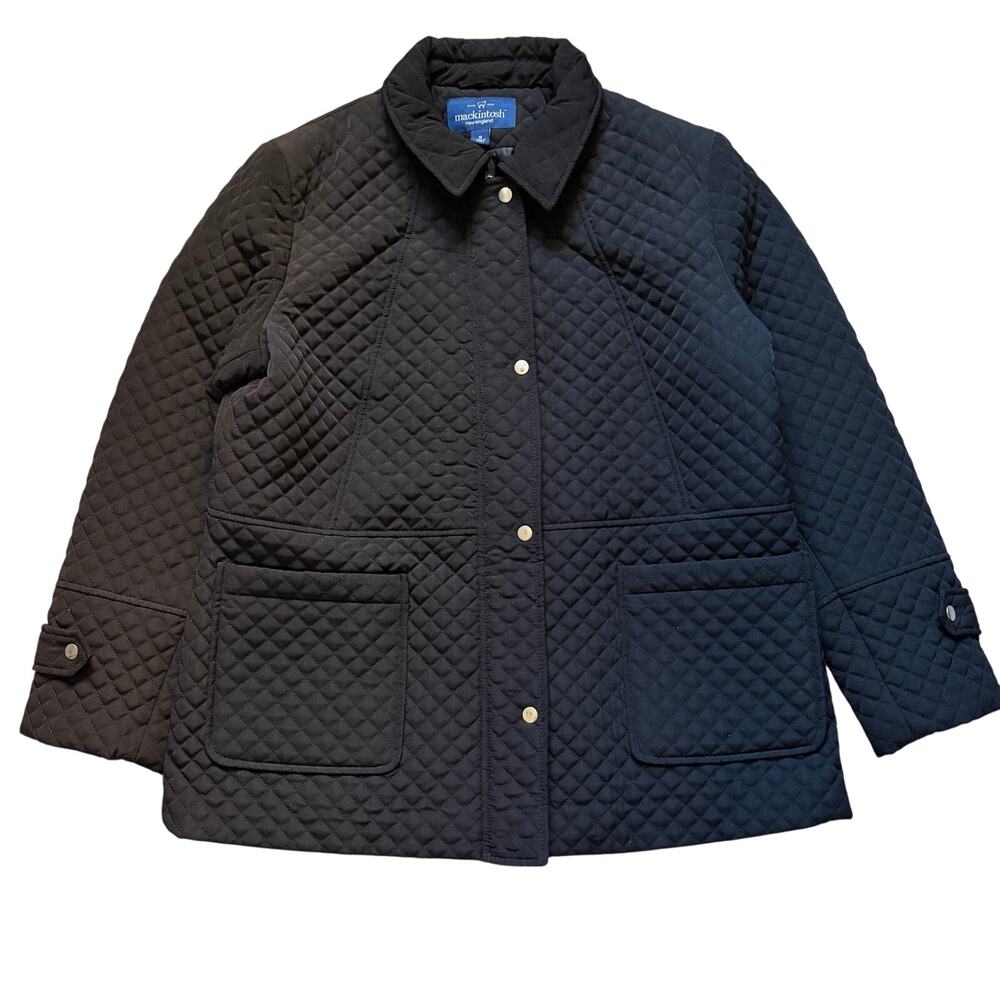 Mackintosh New England Womens Quilted Jacket Size 1X Black Utility